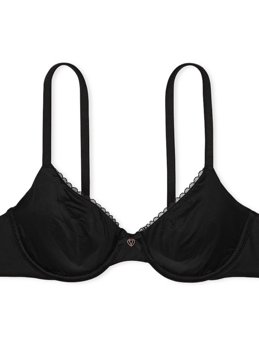NWT Victoria's Secret Black invisible unlined lift demi bra